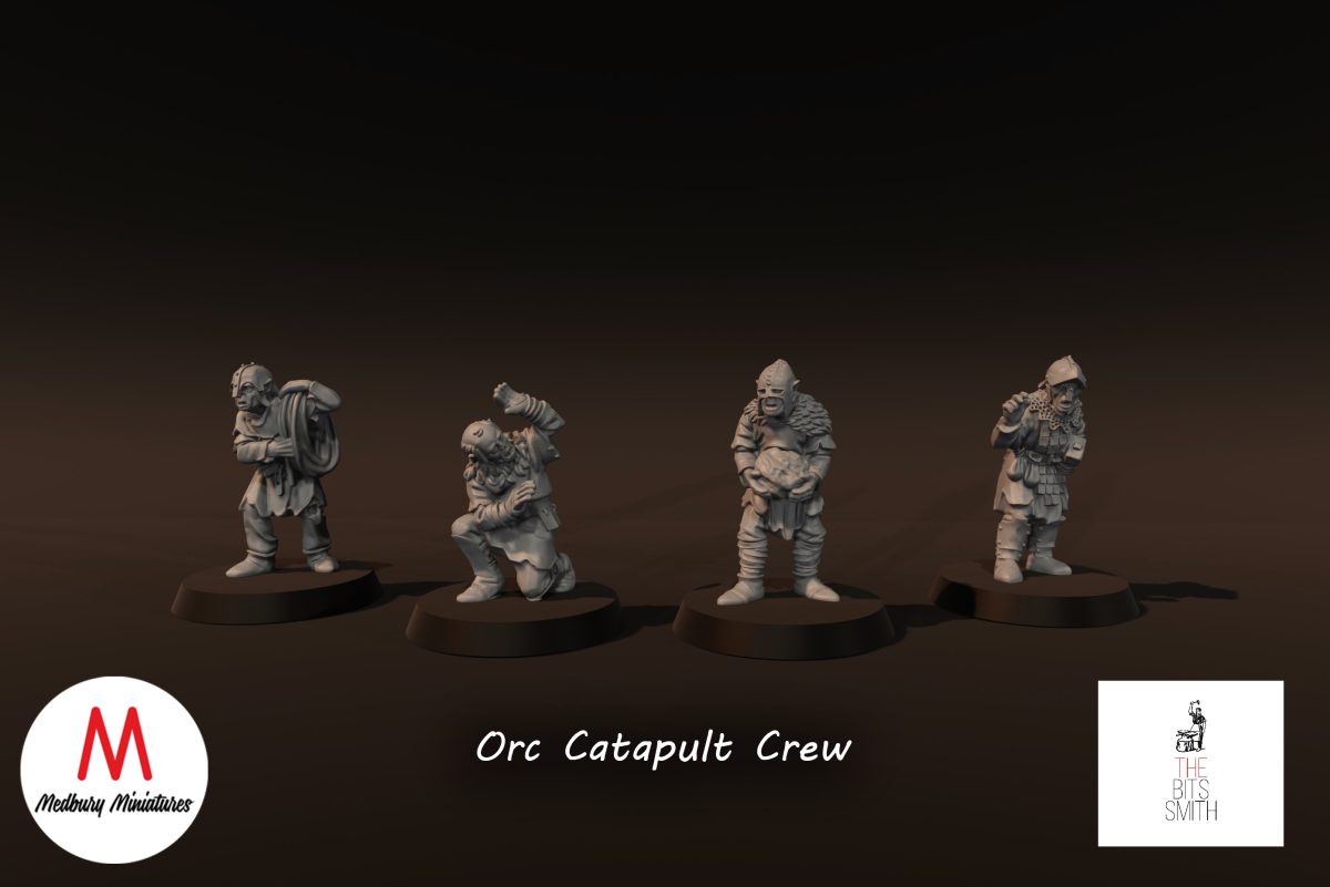 Ork Katapult mit Crew und Troll